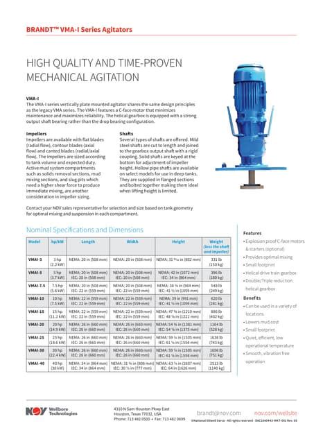 Mud Agitator Specification|brandt mud agitator.